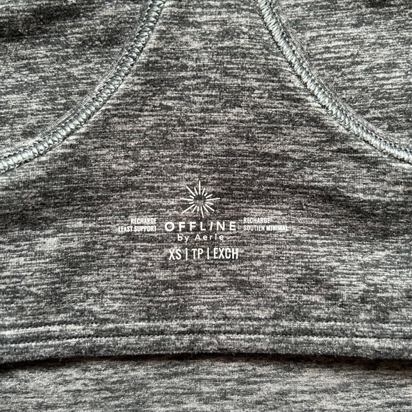 Aerie Heather Charcoal Sports Bra - Picture 4 of 6